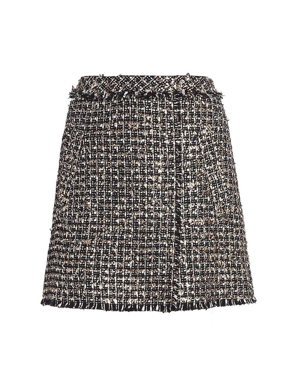 Womens Tinsel Tweed Miniskirt Product Image