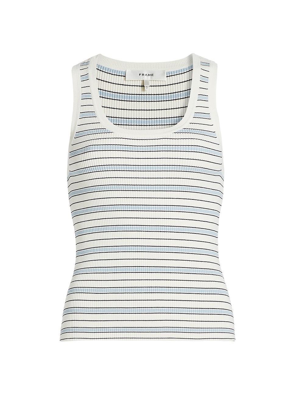 Womens Striped Scoopneck Knit Tank product image