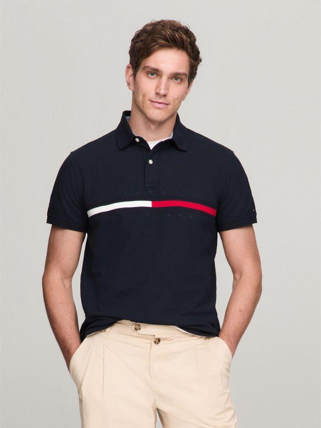 Tommy Hilfiger Men's Regular Fit Embroidered Stripe Logo Polo Product Image