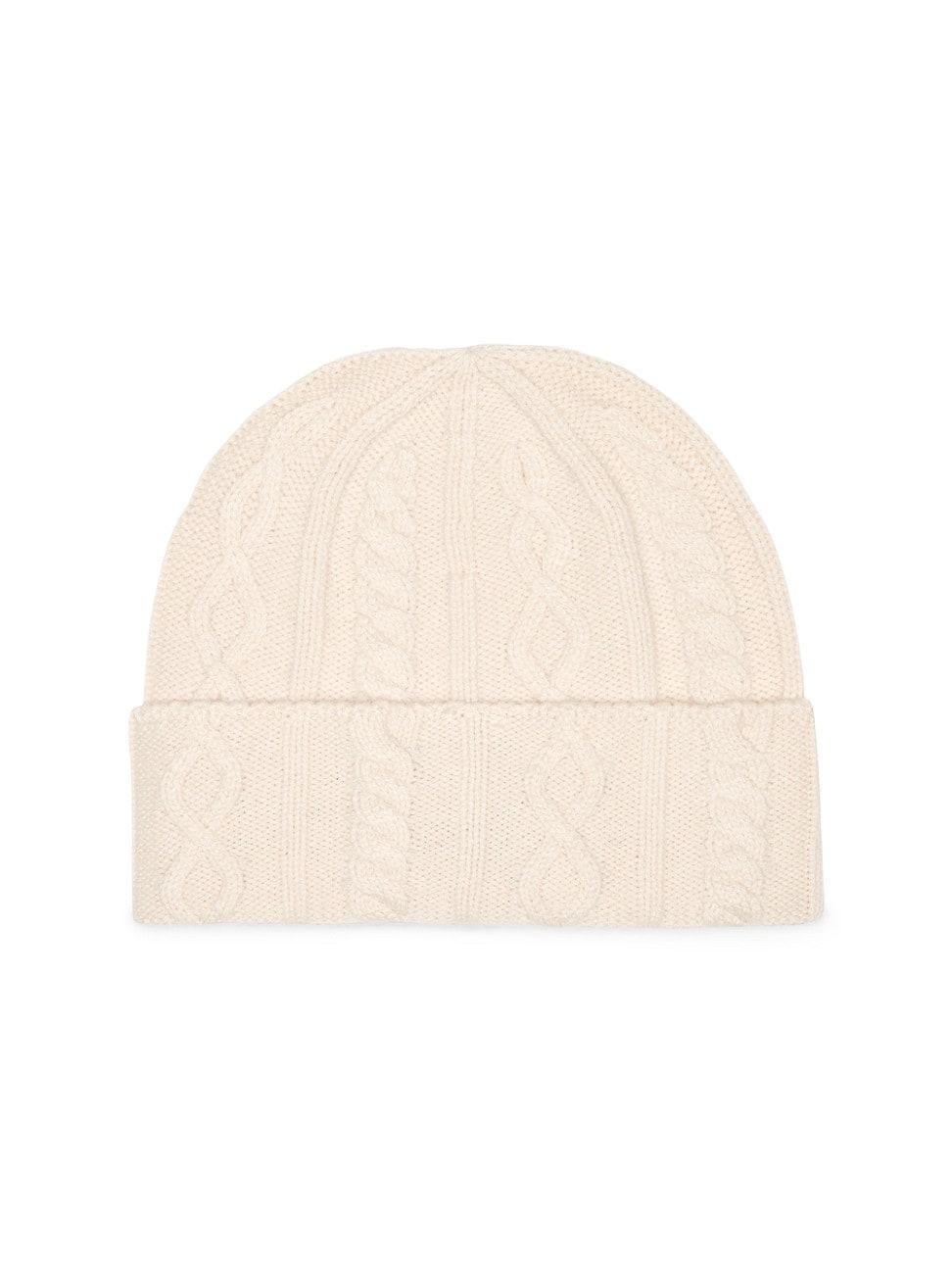 Mens Cashmere Nordic Cable Knit Beanie Product Image