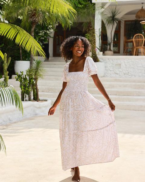 The Grenada - Bamboo Smocked Maxi Dress Product Image