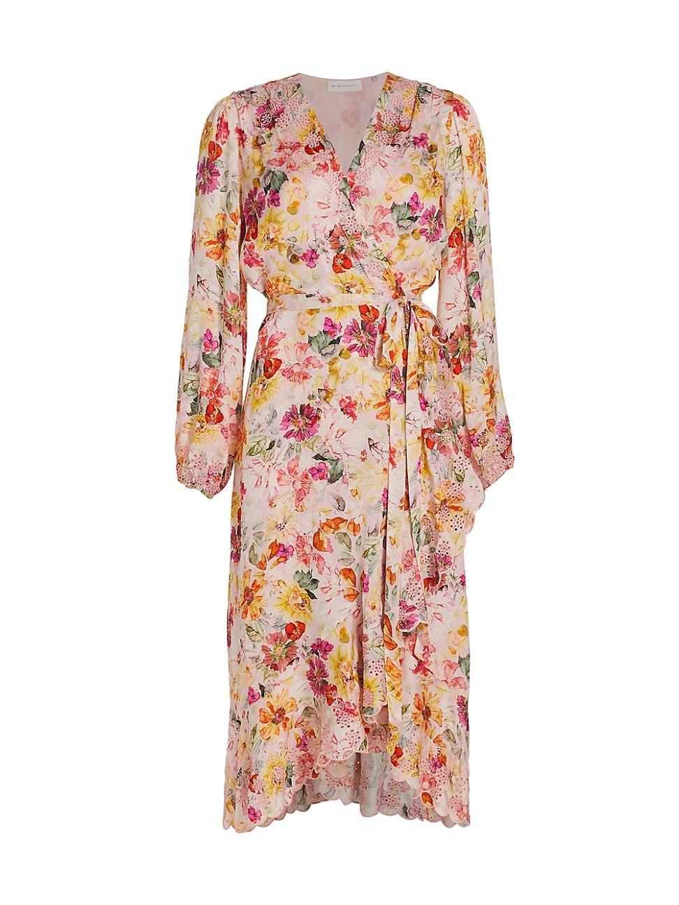 Womens The Charlotte Floral Embroidered Midi-Dress Product Image