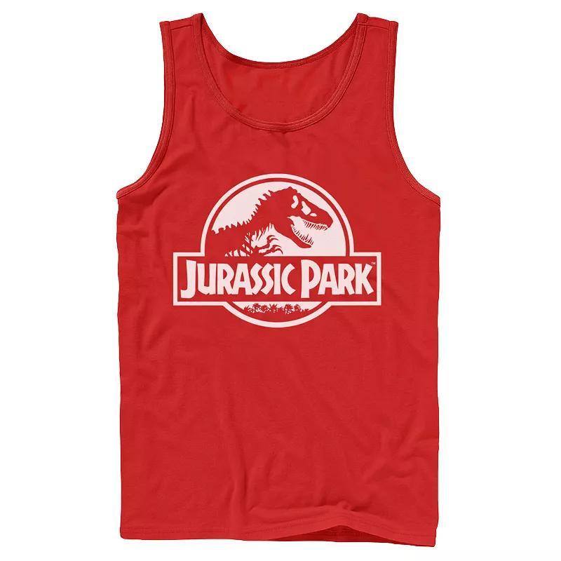 Mens Jurassic Park Beige Flat Movie Logo Tank Top Product Image