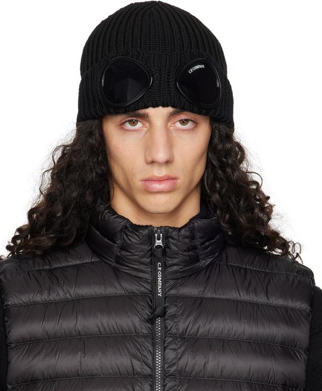 Black Goggle Beanie Product Image