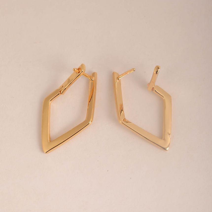 Rhombus Alloy Hoop Earring Product Image