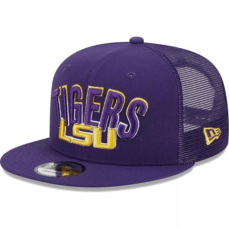 Mens New Era LSU Tigers Grade Trucker 9FIFTY Snapback Hat Product Image