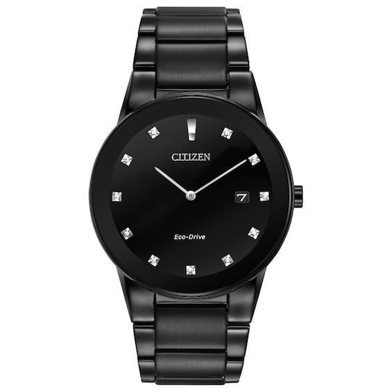 Citizen Mens Axiom Two Hand Black Stainless Steel Bracelet Watch Product Image