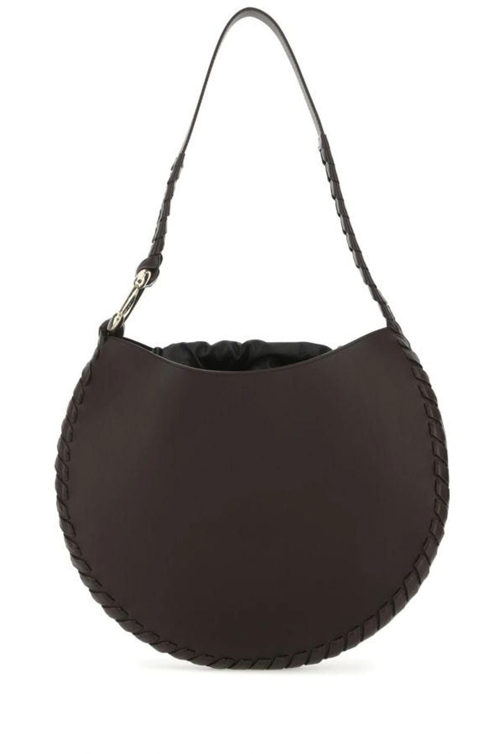 Chloe Woman Dark Brown Leather Large Mate Shoulder Bag Product Image