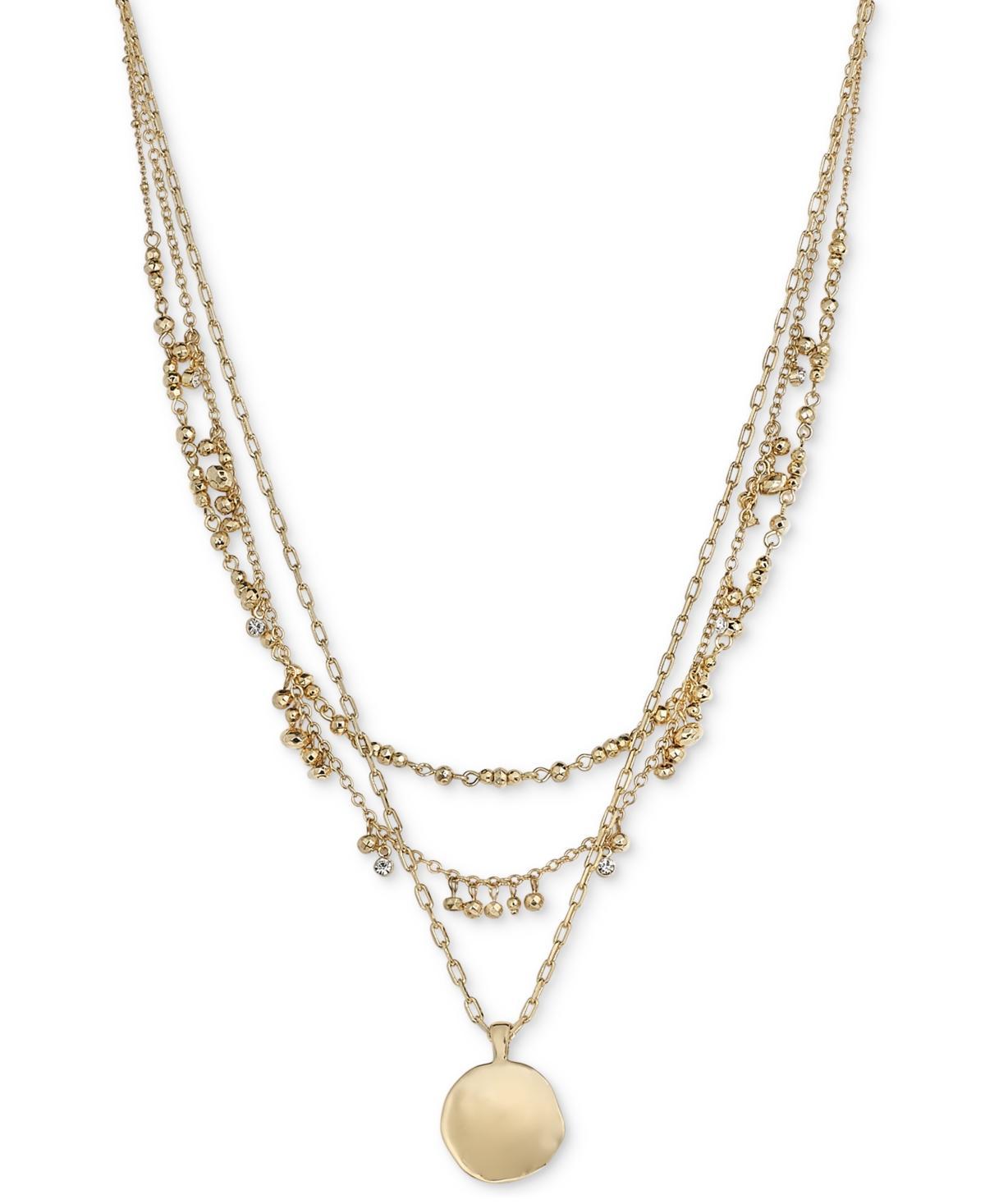 Style & Co Mixed-Metal Layered Beaded Pendant Necklace, 17 + 3 extender, Created for Macys Product Image