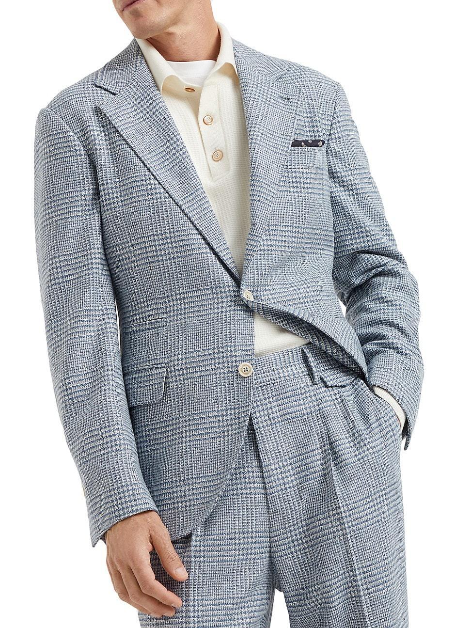 Mens Prince of Wales Deconstructed Blazer Product Image