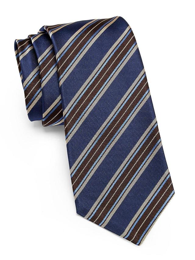 Mens Striped Silk Tie Product Image