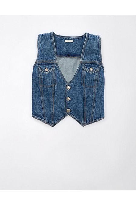 AE Denim Vest Women's Indigo XXL Product Image