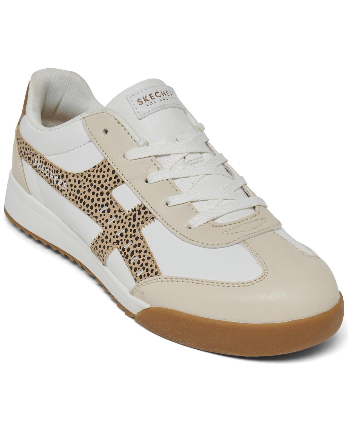 Skechers Womens Street Zinger - Concrete Safari Casual Sneakers from Finish Line - White Product Image