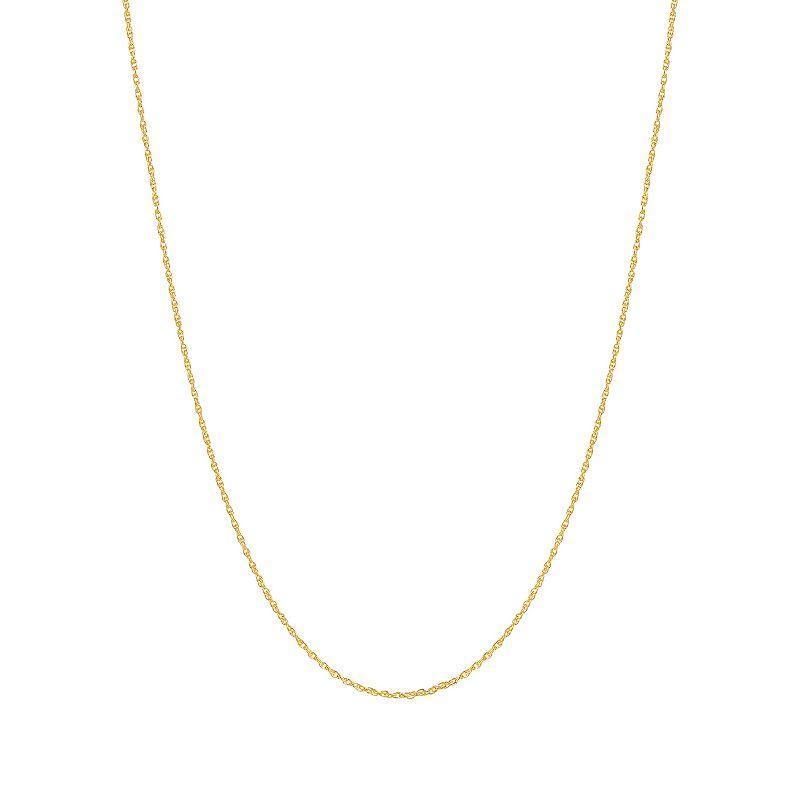 PRIMROSE Sterling Silver Rope Chain Necklace, Womens Yellow Gold Tone Product Image