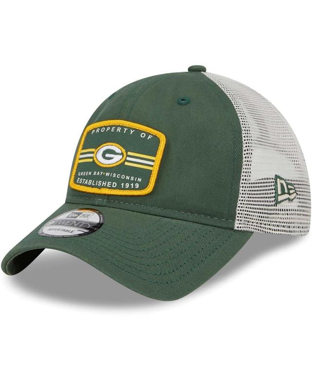 Mens New Era Green Green Bay Packers Property Trucker 9TWENTY Adjustable Hat Product Image