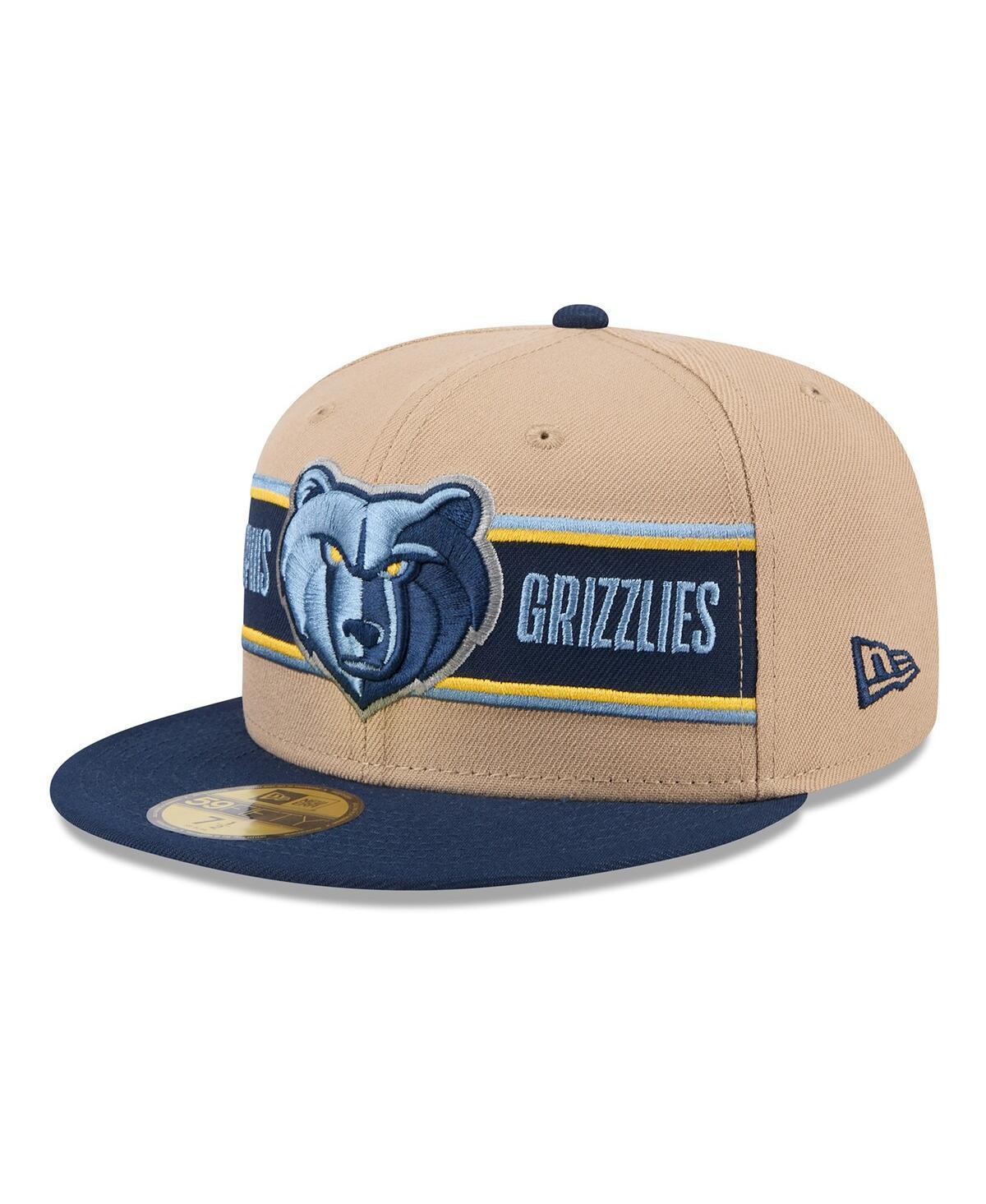 Mens New Era Tan/Navy Memphis Grizzlies 2024 NBA Draft 59FIFTY Fitted Hat Product Image