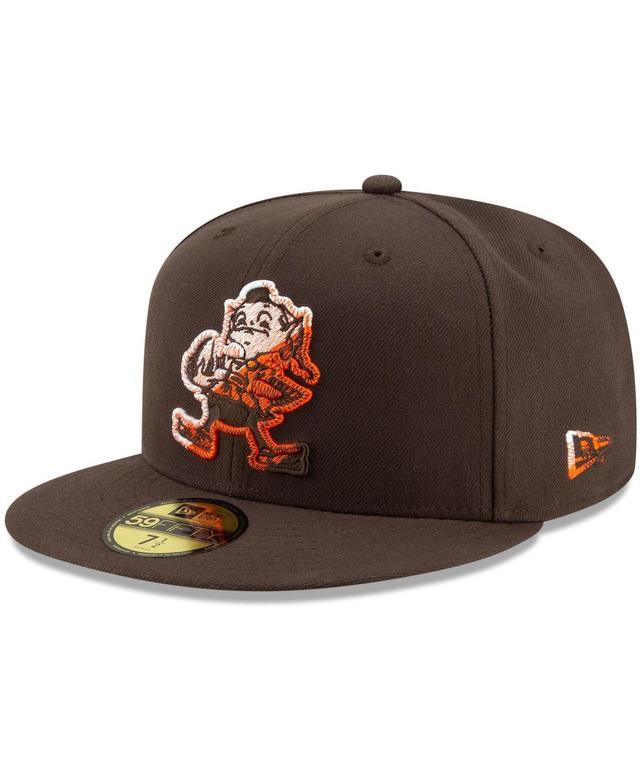 Mens New Era Brown Cleveland Browns Color Dim 59FIFTY Fitted Hat Product Image