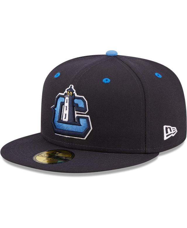 Men's New Era Navy Lake County Captains Authentic Collection 59FIFTY Fitted Hat Product Image