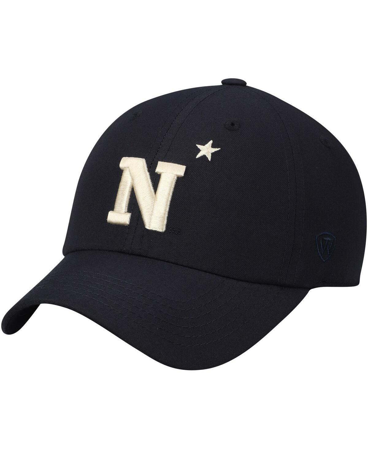 Mens Top of the World Navy Navy Midshipmen Primary Logo Staple Adjustable Hat Product Image