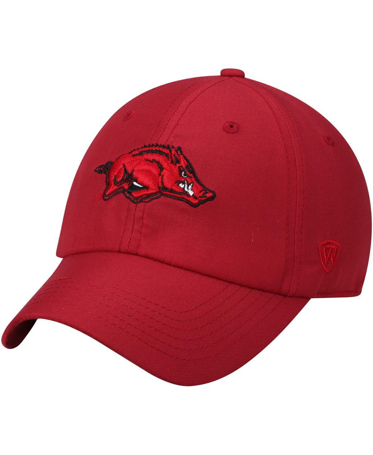 Mens Top of the World Cardinal Arkansas Razorbacks Staple Adjustable Hat Product Image