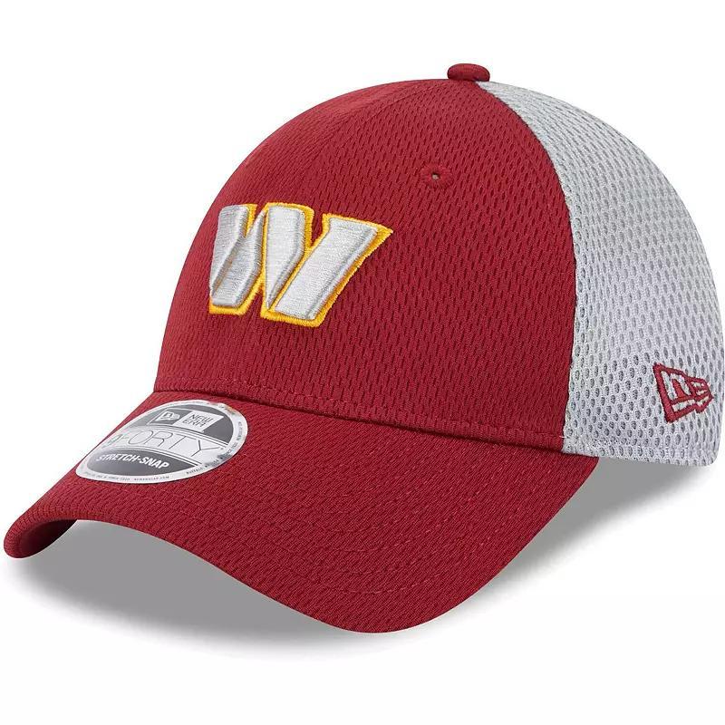 Mens New Era Burgundy Washington Commanders Outline Trucker 9FORTY Adjustable Hat Product Image