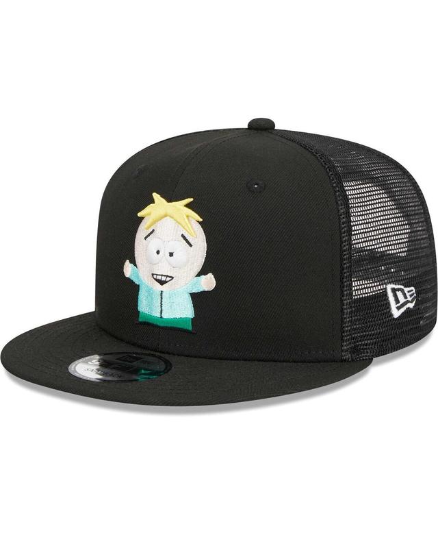 Mens New Era Black South Park Butters Trucker 9FIFTY Snapback Hat Product Image