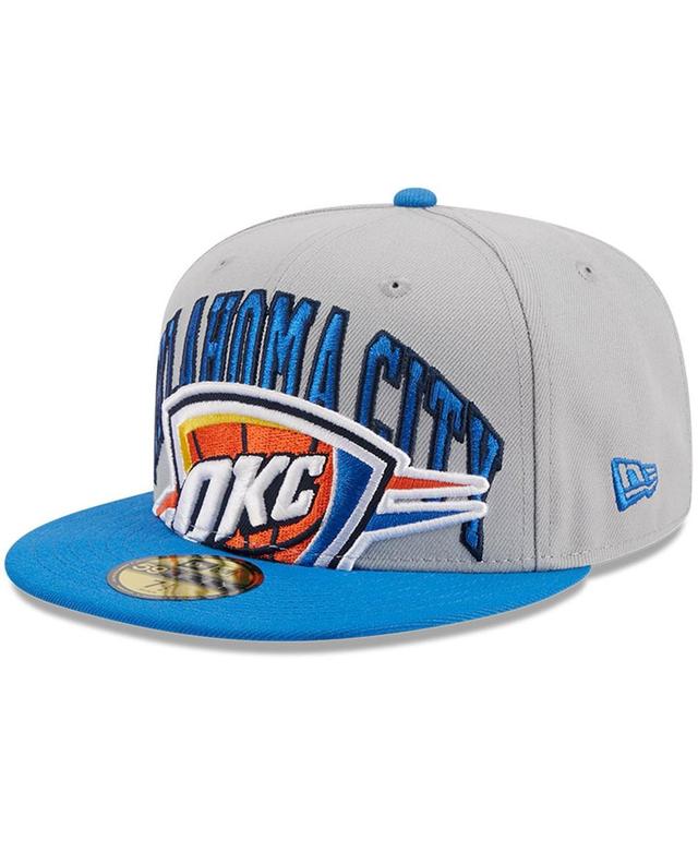 Mens New Era Gray Oklahoma City Thunder Tip-Off Two-Tone 59FIFTY Fitted Hat - Gray Product Image