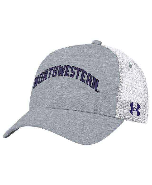 Mens Under Armour Gray Northwestern Wildcats 2023 Sideline Trucker Adjustable Hat Product Image