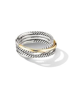 Womens Crossover Band Ring with 18K Yellow Gold Product Image