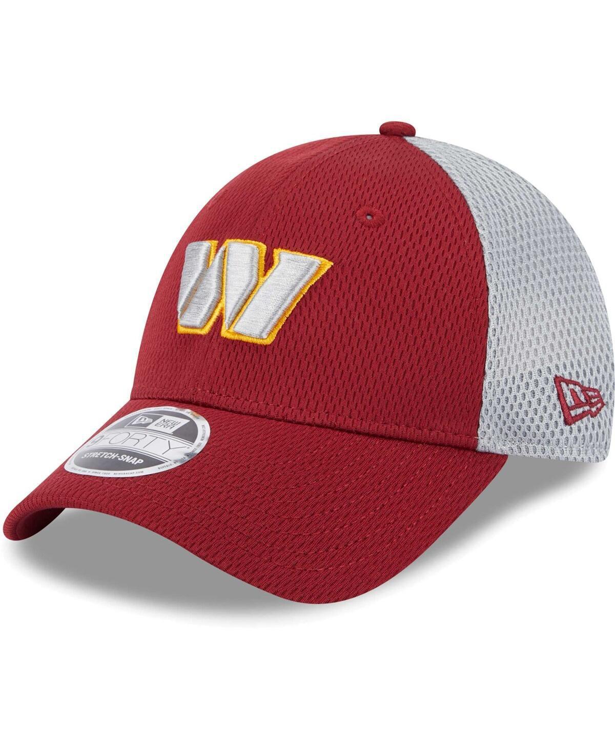 Mens New Era Burgundy Washington Commanders Outline Trucker 9FORTY Adjustable Hat Product Image