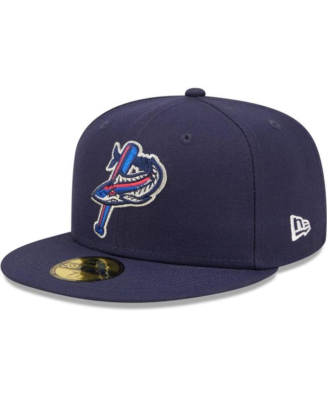 Men's New Era Navy Columbia Fireflies Authentic Collection Team Home 59FIFTY Fitted Hat Product Image