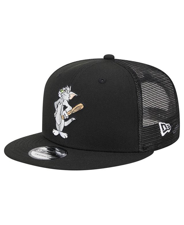 Mens New Era Black Tom and Jerry Tom Trucker 9FIFTY Snapback Hat Product Image