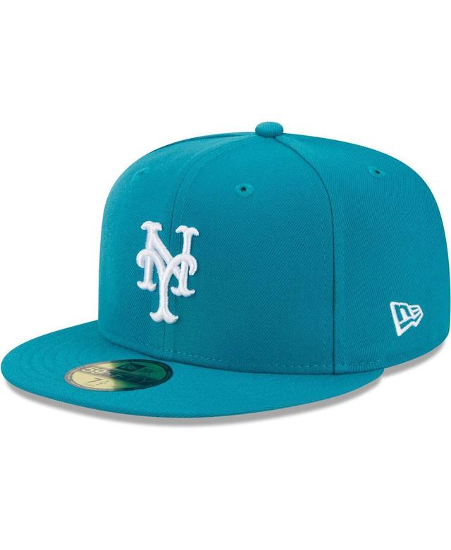 Mens New Era Turquoise New York Mets 59FIFTY Fitted Hat Turq/Blue Product Image