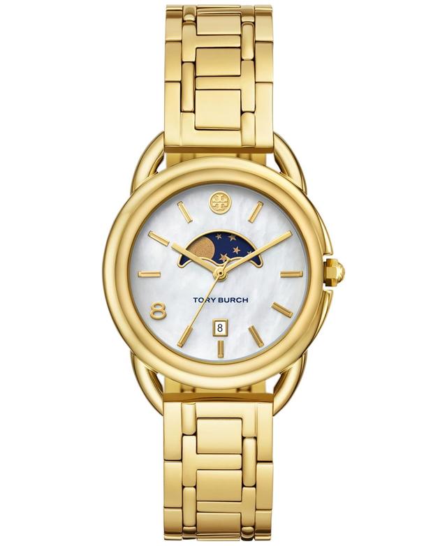 Tory Burch Womens The Miller Gold-Tone Stainless Steel Bracelet Watch 34mm Product Image