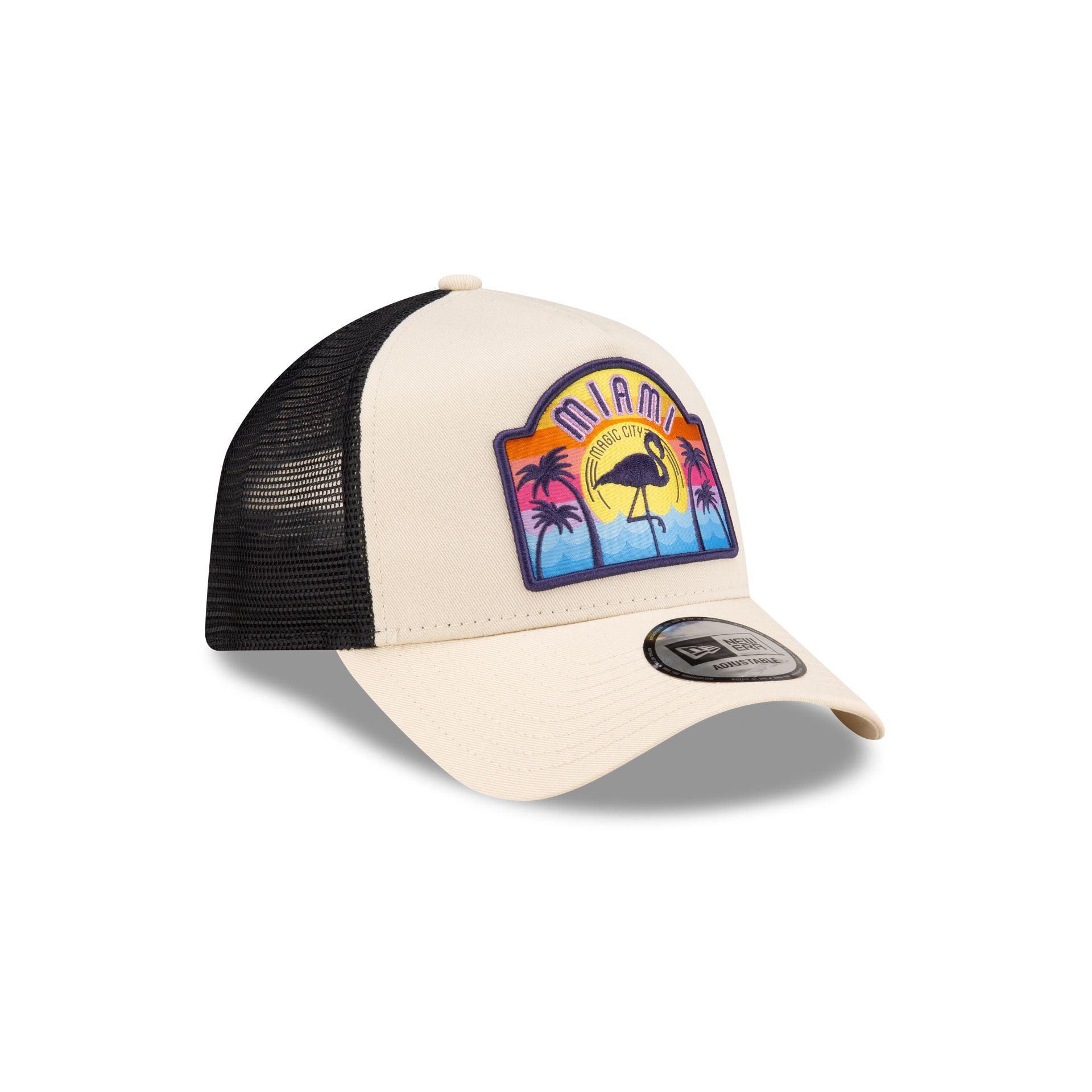 New Era Miami Tan 9FORTY A-Frame Snapback Hat Male Product Image