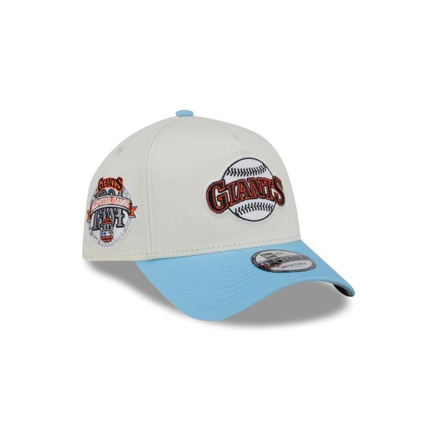 San Francisco Giants Chrome White 9FORTY A-Frame Snapback Hat Male Product Image