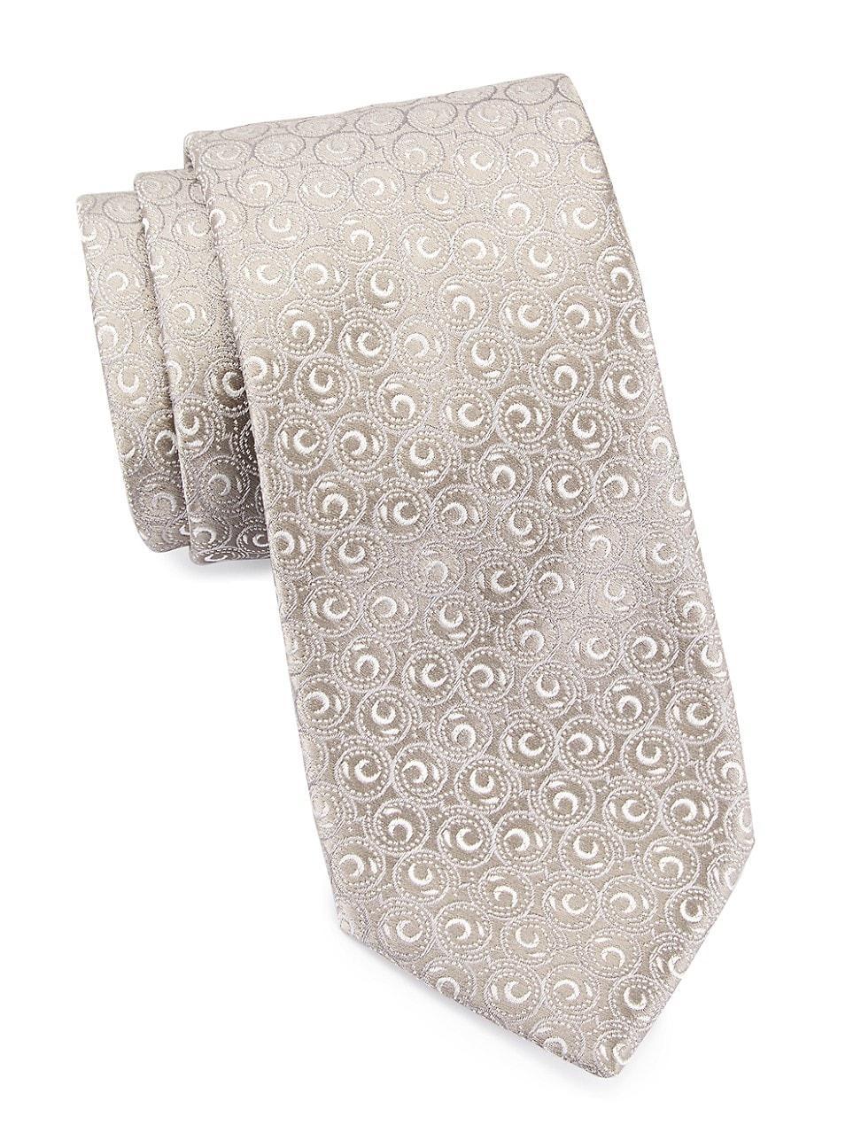 Mens Neat Swirl Bean Silk Tie Product Image