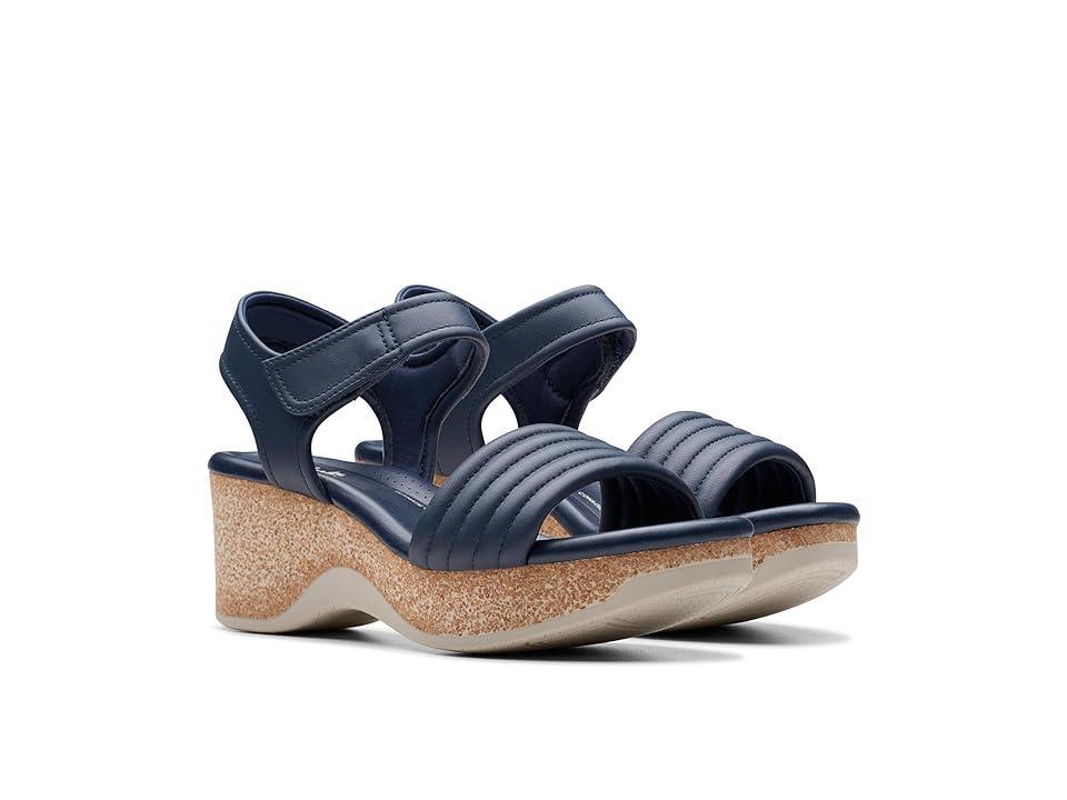 Clarks Chelseah Gem (Navy Leather) Women's Sandals Product Image