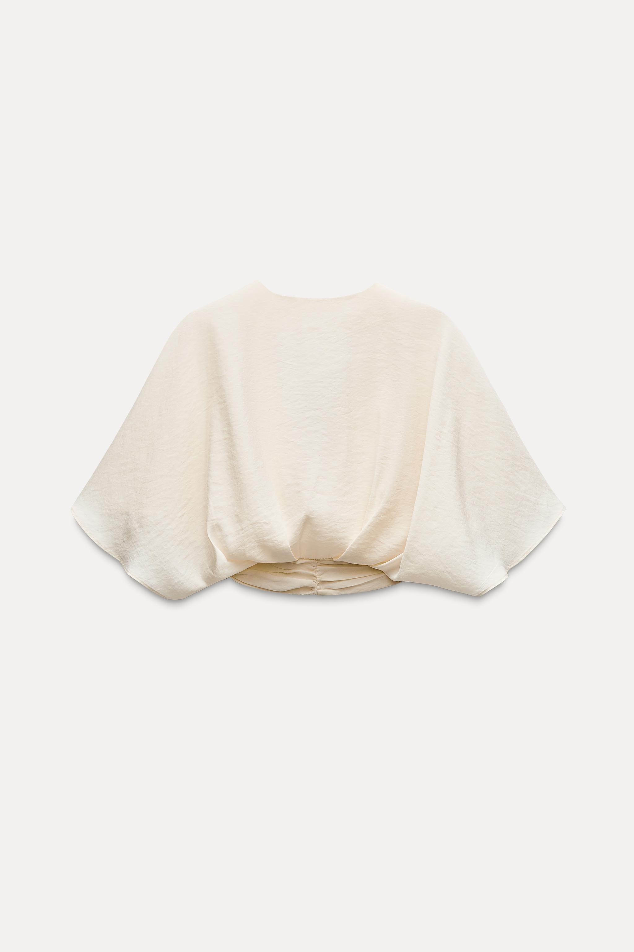 GATHERED HEM CROP TOP Product Image