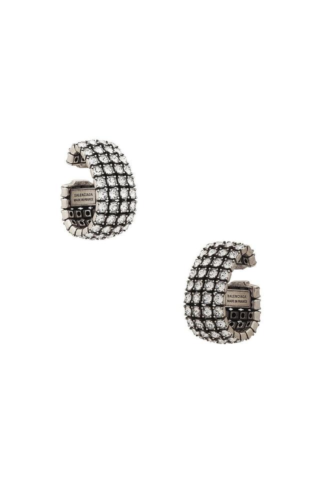 Balenciaga Glam Ear Cuffs Metallic Silver.. Product Image