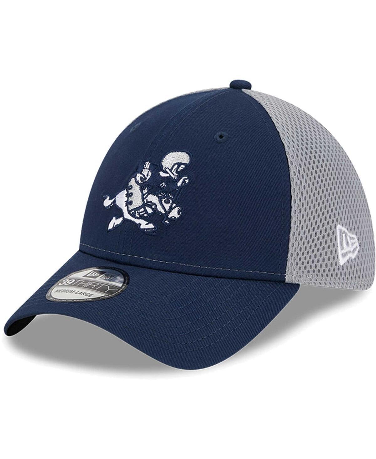 Mens New Era /Gray Dallas Cowboys Retro Joe Main Neo 39THIRTY Flex Hat Blue Product Image