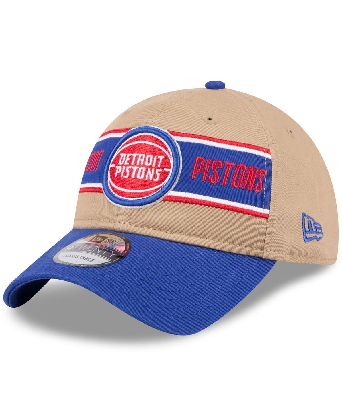 New Era Mens Tan Detroit Pistons 2024 Nba Draft 9TWENTY Adjustable Hat - Tan, Blue Product Image