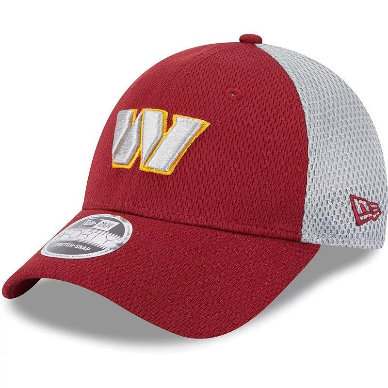 Mens New Era Burgundy Washington Commanders Outline Trucker 9FORTY Adjustable Hat Product Image