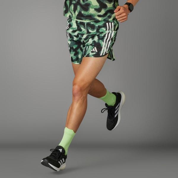 Own the Run 3-Stripes Allover Print Shorts Product Image