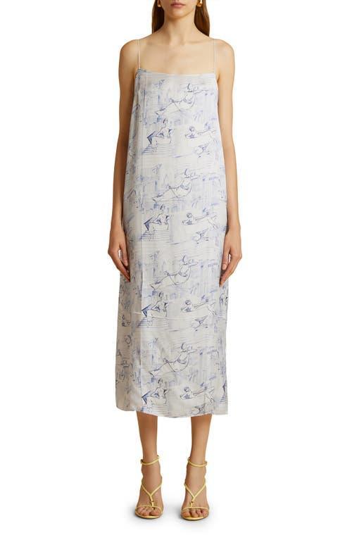 Sicily Toile-Print Sleeveless Midi Shift Dress Product Image