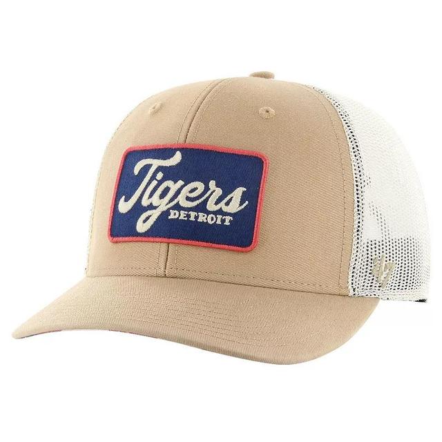 47 Brand Mens Khaki Detroit Tigers Glory Daze Trucker Adjustable Hat Product Image