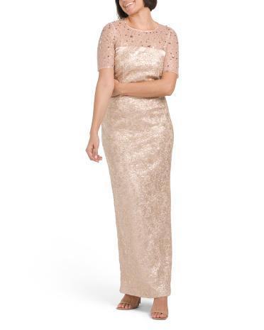 Maisie Illusion Sequin Cord Gown for Women | Polyester product image