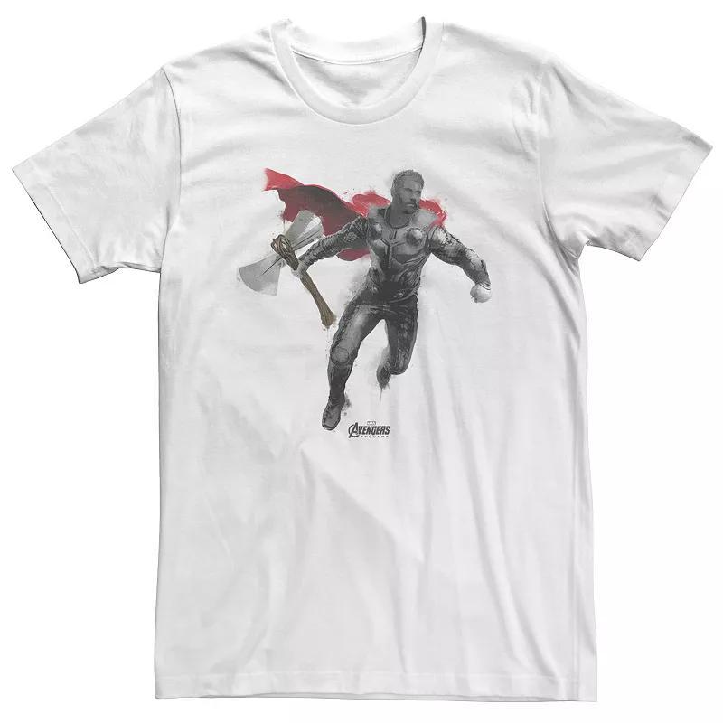 Big & Tall Marvel Avengers Endgame Thor Spray Paint Tee, Mens Product Image