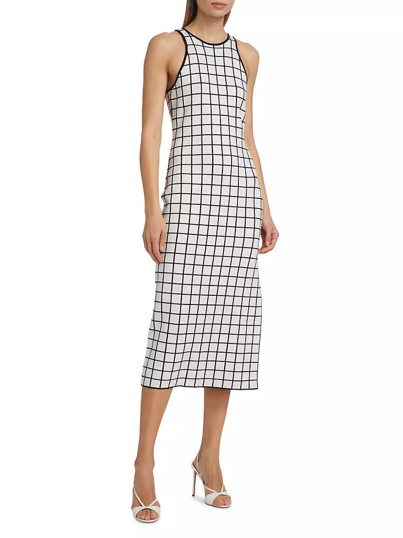 Pauline Windowpane Racer Midi-Dress Product Image