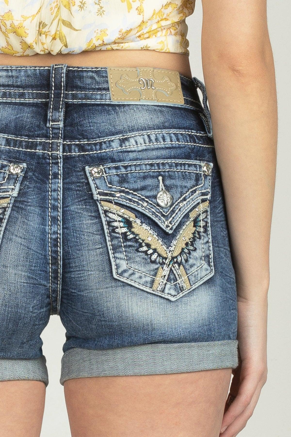 Desert Dust Wing Denim Shorts Product Image